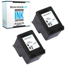 2PK Compatible OSI HP 92 Black Ink Cartridges for HP PhotoSmart 7850 C3100 C3110