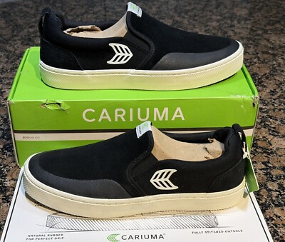 Cariuma Pro Skate Sneakers Slip On Shoes Black Suede Mens Size 10 Womens 11.5