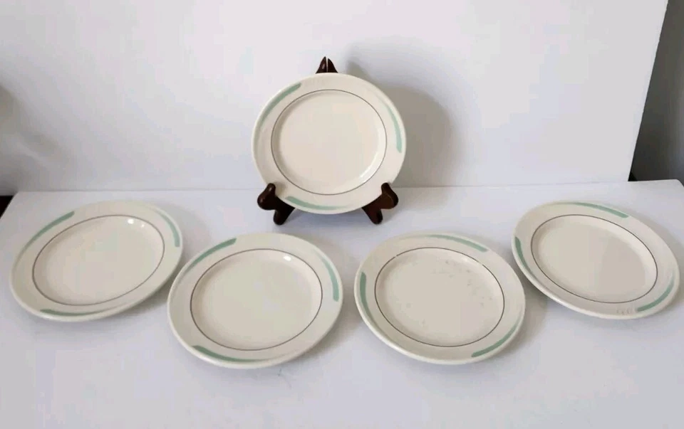 5 platos de pan y mantequilla Oneida Espree verde azulado y púrpura de 6" artículos de restaurante Foto 3 de 4