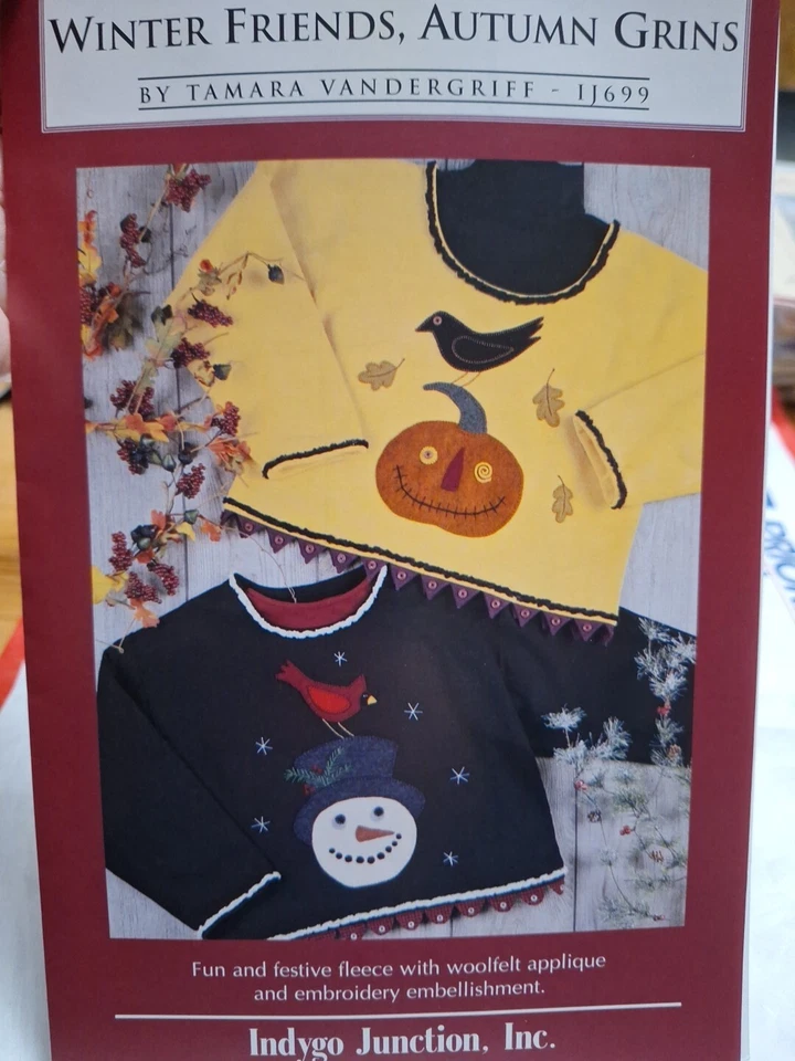 Embellishments For Sweatshirt IJ699 Craft Pattern Indygo Junction Woolfelt Grins - Image 2 of 4