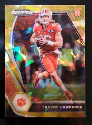 TREVOR LAWRENCE RC 🔥 2021 Panini Prizm Gold Cracked Ice Draft
