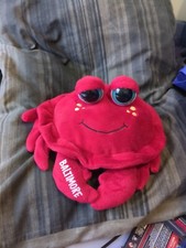 The Petting Zoo RED CRAB big eyed Stuffed Plush 11"W Baltimore Embroidered B53