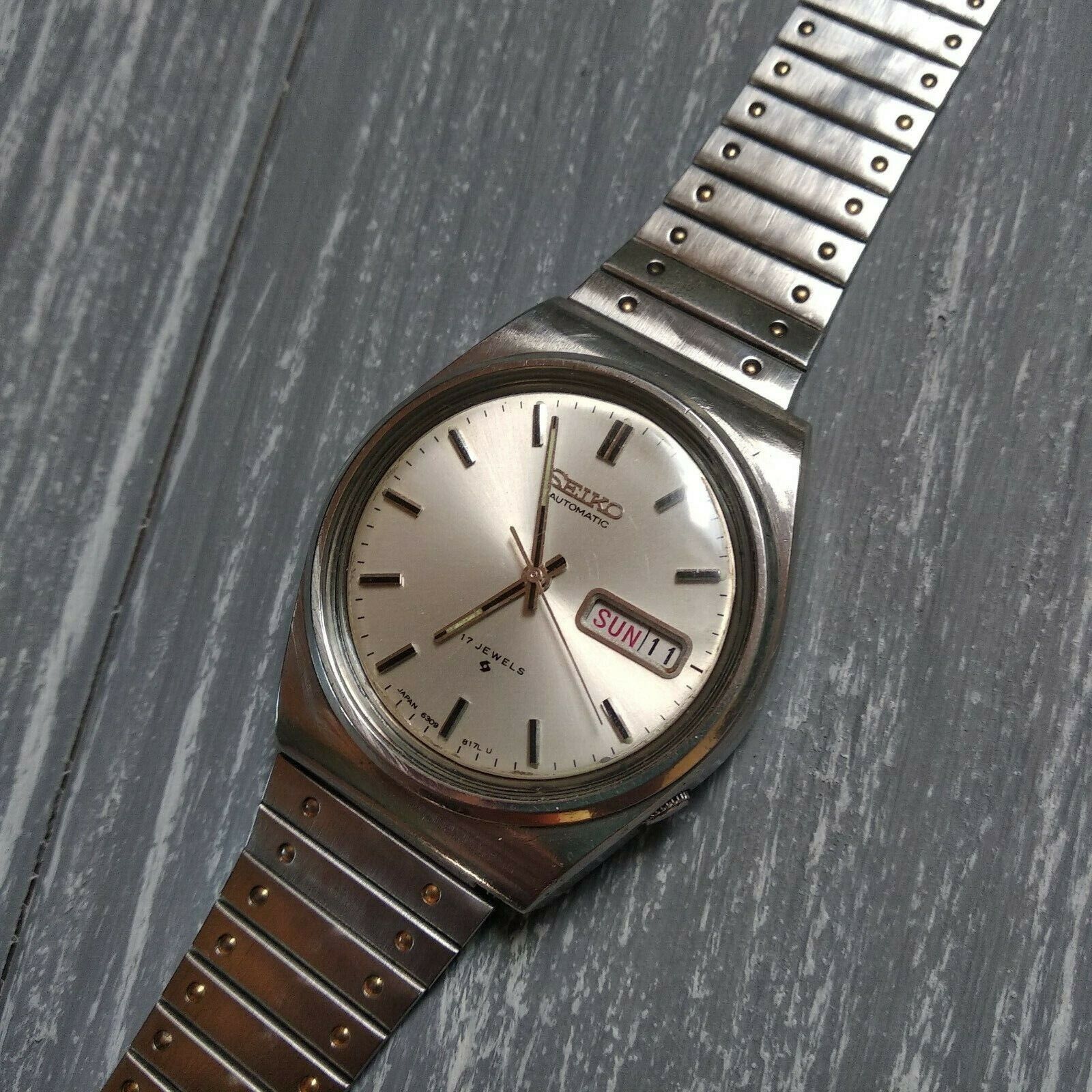 SEIKO AUTOMATIC 17 JEWELS 6309 - 8159 vintage watch 39mm. | eBay