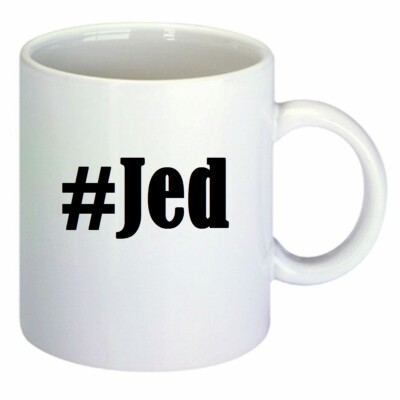 Kaffeetasse #Jed Hashtag Raute Keramik Höhe 9,5cm in Weiß