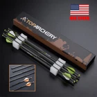 20Inch Carbon Crossbow Bolts with 2"  Vanes .006 for Archery Crossbow Hunting