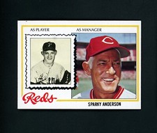 Sparky Anderson 1978 Topps (HOF) Cincinnati Reds #401 NM-MT