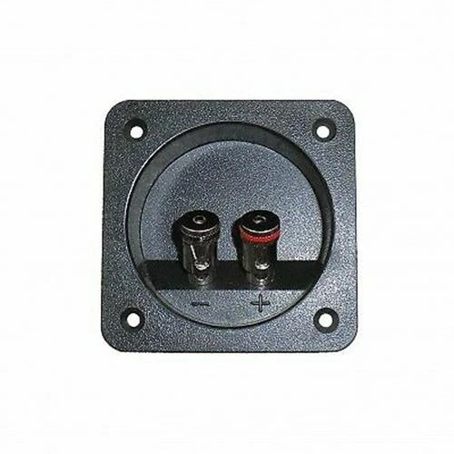 Masteelf 6 Pcs Speaker Box Terminal 2-Way Binding Post Subwoofer Board Power Cup Plate Double Mounting Holes Kits Screw Spring Connectors
