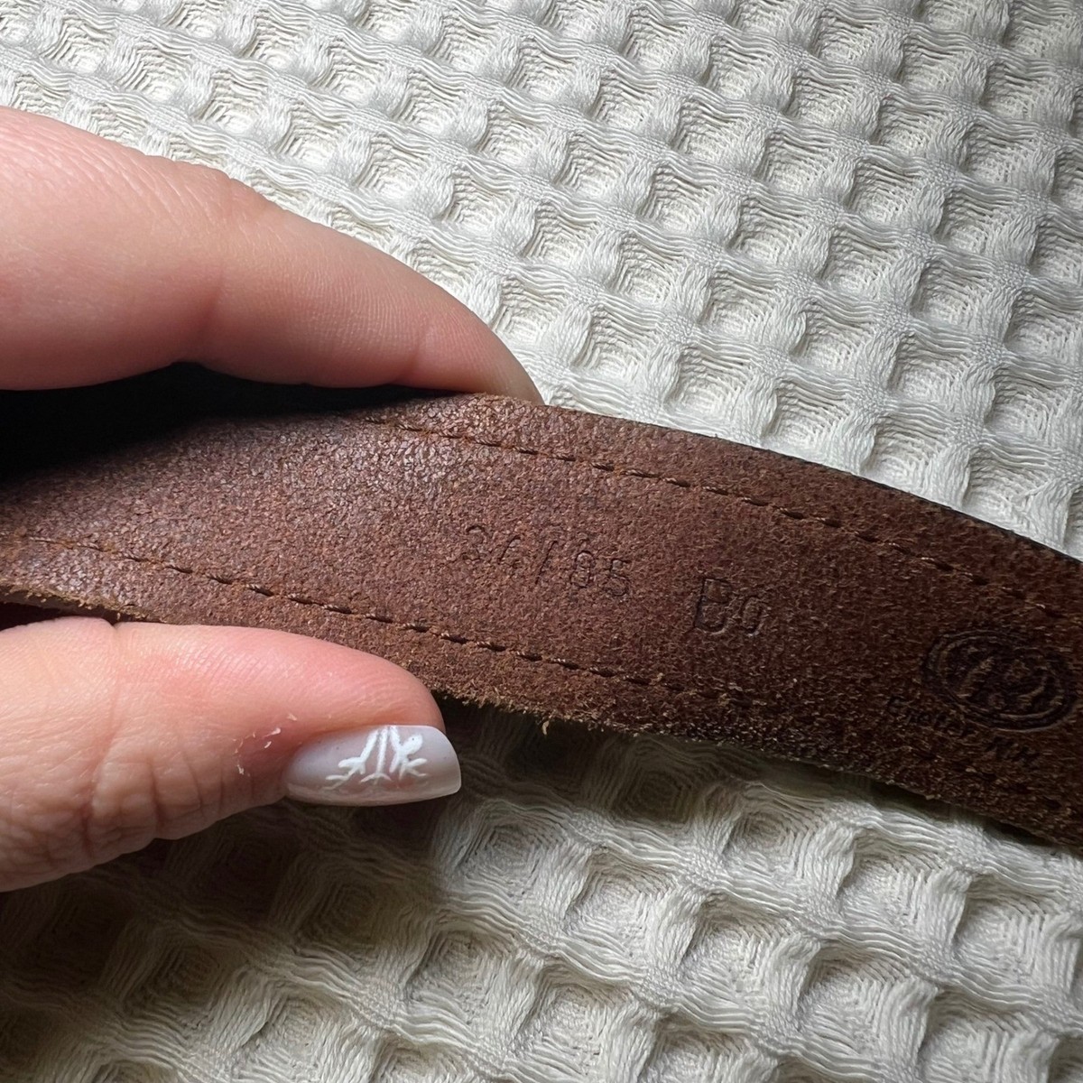 Thompson Leather Exeter NH Pheasant Embroidered Belt Winchester Shells Brown 34 View 6