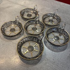 Service Six coupelles en verre soufflé coloré de Bohème Moser Karlsbad