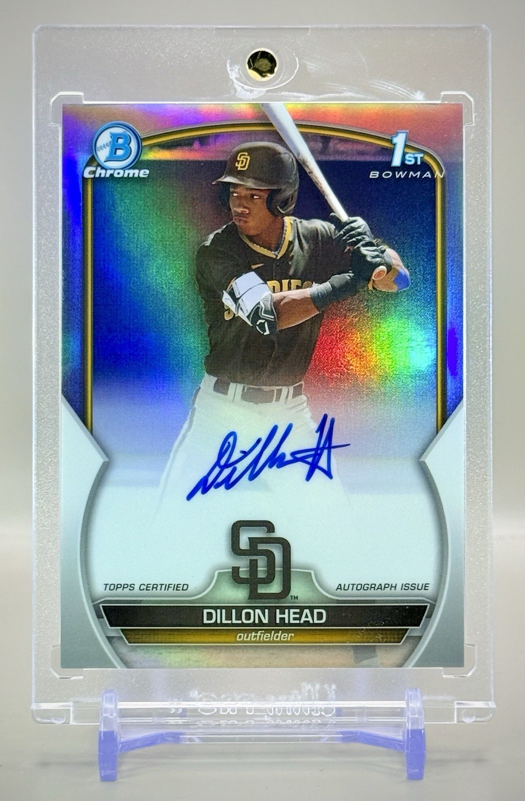 Dillon Head 2023 1st Bowman Chrome #CDA-DHE Refractor Auto #/499