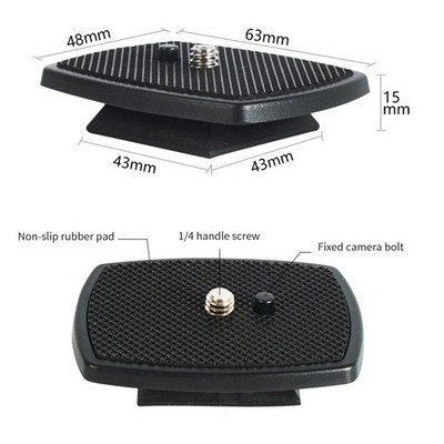 43x43mm Camera Clamp Compatible with Yunteng/VCT/Weifeng Quick Release Plate