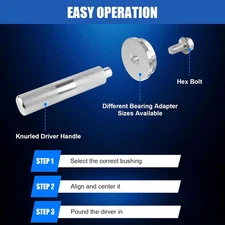 10 Pcs Bearing Race Seal Driver Set Bearing Press Kit 1 Pc Driver Handle 9 Pcs