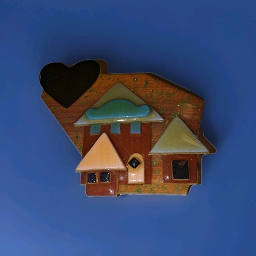 Lucinda House Pin Brooch 1990s Handmade Intricately Created By Lucinda Yates