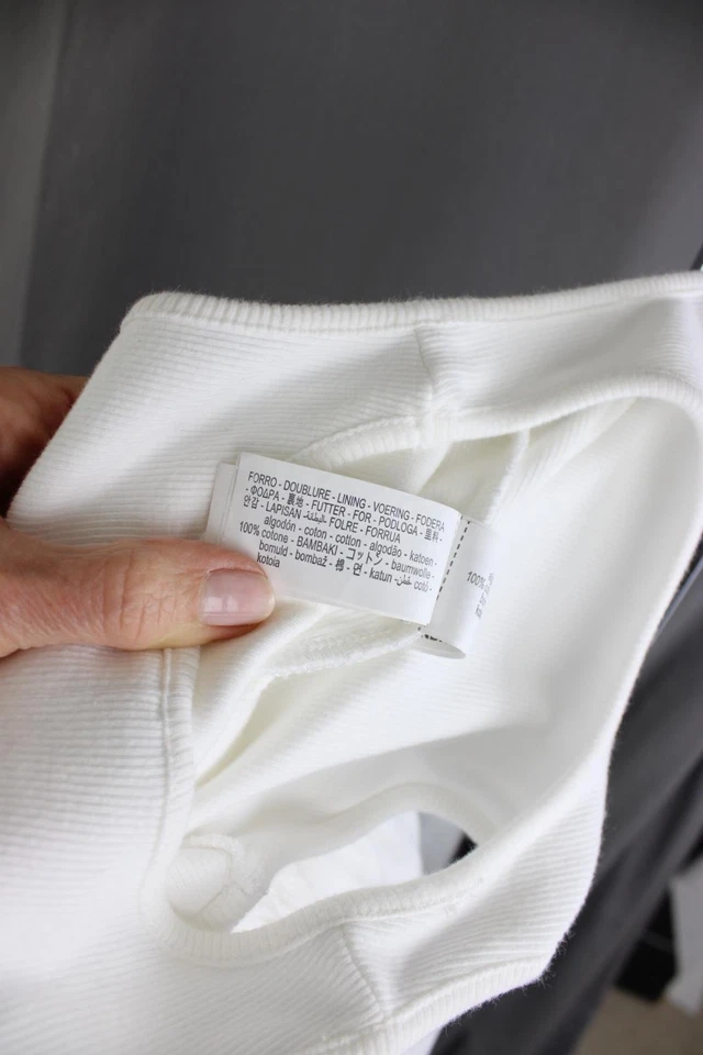 Zara Girls White Cotton Round Neck Sleeveless Bubble Hem Dress Size 9 - Image 4 of 4