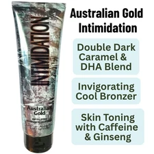 Australian Gold Intimidation Cooling Bronzer Toning Dark Tanning Bed Lotion*SALE