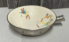 Vintage Antique Kids Baby Hot Water Food Warmer Clown Lusterware