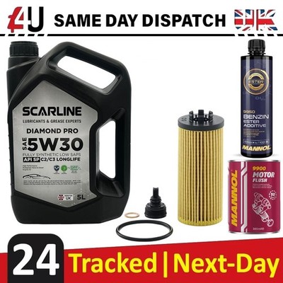 5W-30 5L ENGINE OIL & FILTER FOR FOR MINI COUNTRYMAN BMW 1 2 FLUSH & ADDITIVE