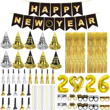 54 PCS 2026 New Year Eve Party Supplies, Happy New Year Decorations Kit