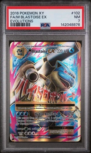 New Listing2016 Pokemon XY Evolutions M Blastoise EX Full Art 102/108 PSA 7