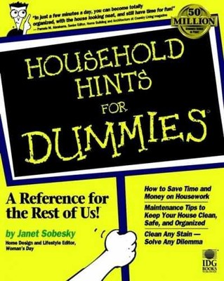 Household Hints For Dummies? - Paperback, by Sobesky Janet - Acceptable n