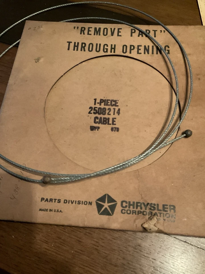 Nos Mopar 道奇卡车制动电缆 2508214 — 第 2/2 张图片