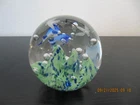 Vintage Murano Style 3 Dolphin Glass Paperweight Art Glass Controlled Bubbles