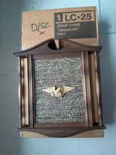Vintage Nutone LC-25 Door Chime Jamestown Walnut Gold American Eagle