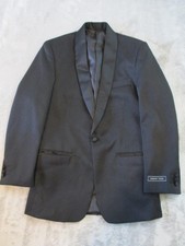 Andrew Fezza Tuxedo Jacket Boys 14R Black Blazer Shawl Lapel 1-Button Cummerbund