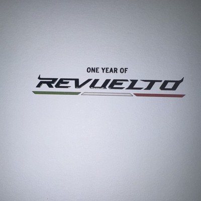 NEW GENUINE ONE YEAR OF OWNERSHIP GIFT LAMBORGHINI Revuelto V10 ENGINE PLAQUE
