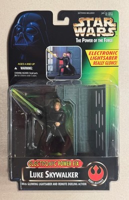 1997 Kenner Star Wars Electronic Power 12'' Card: Luke Skywalker (Non-mint Specs)