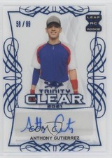 2021 Leaf Trinity Clear Auto Platinum 58/99 Anthony Gutierrez #CA-AG1 Auto 1kk