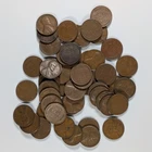 Lincoln Wheat Pennies Roll of 50 Mixed Dates VG/VF