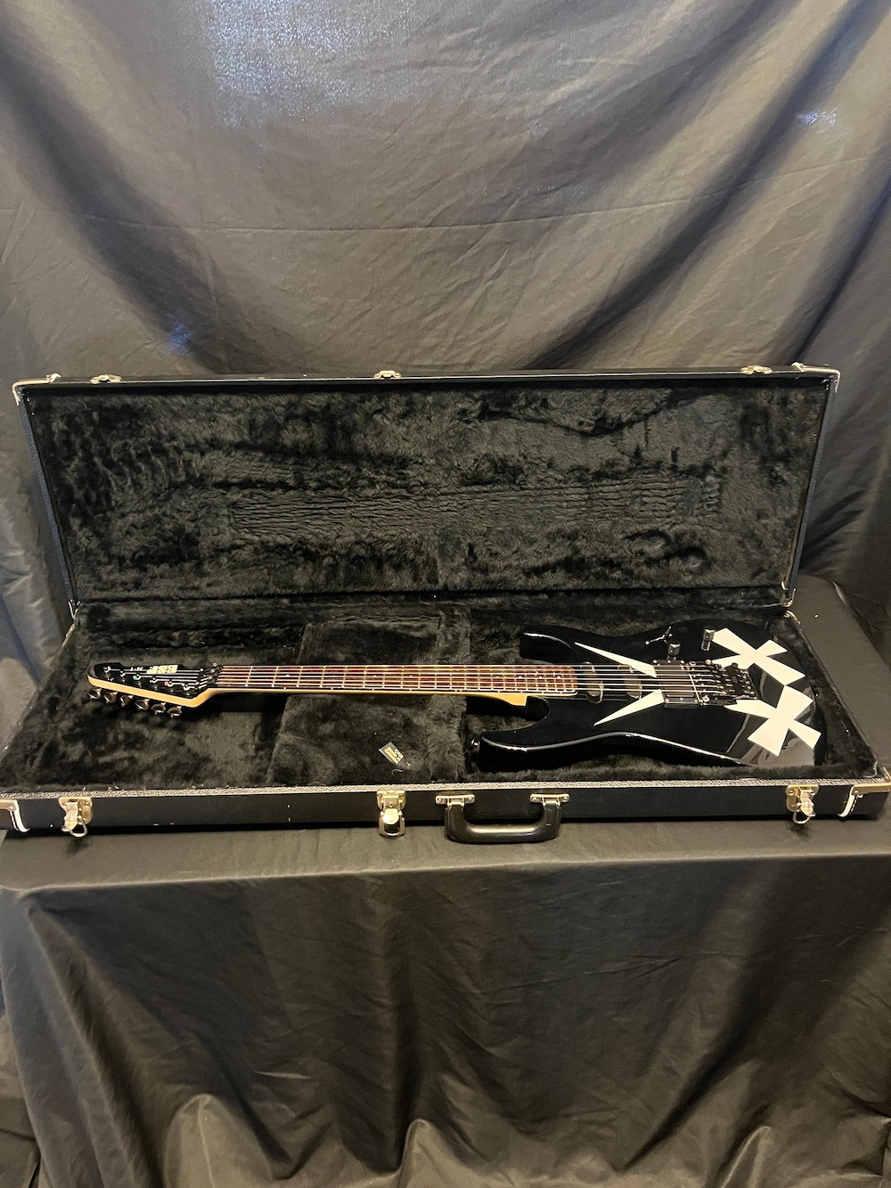 1989 Vintage ESP M-1 Guitar in Black-H / S / S EMG