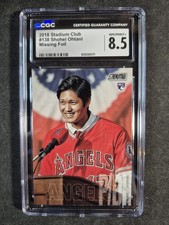 SHOHEI OHTANI 2018 Stadium Club #138 RC CGC 8.5 Missing Foil Error RARE!