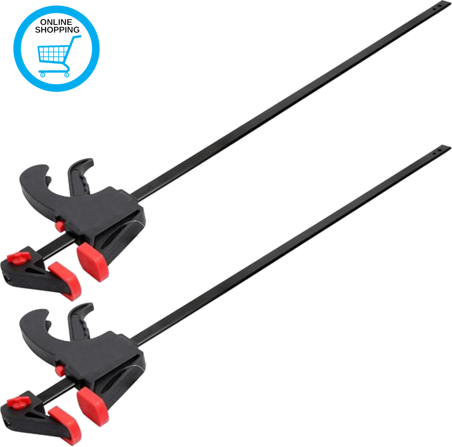 2Pc 24"" Bar Clamps for Woodwork Workbench Quick Grip Wood Quick Release Clamp Se