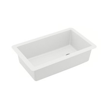 Karran QU-670 Undermount 32" Single Bowl Quartz Composite Kitchen Sink in Bla...
