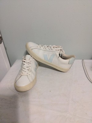Veja Shoes Womens 8 Esplar Sneakers Classic Casual White Leather Brazil Fashion