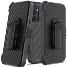 For Samsung Galaxy A16 5G Noble Hybrid Armor Case w/Belt Clip Holster Cover