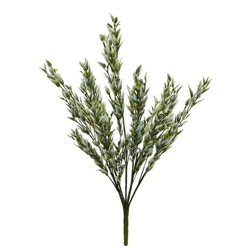 Variegated Artificial 21 " Bamboo Bush With Berries 7 Stems