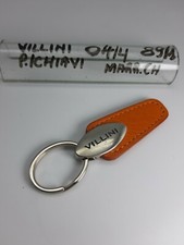 Keychain - Leather/metal - light brown/chrome - Cod.04/4 - Villini