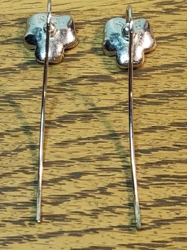 Pendientes de gancho colgantes con flores de pensamiento 925 joyas de plata de ley maciza - Imagen 5 de 5