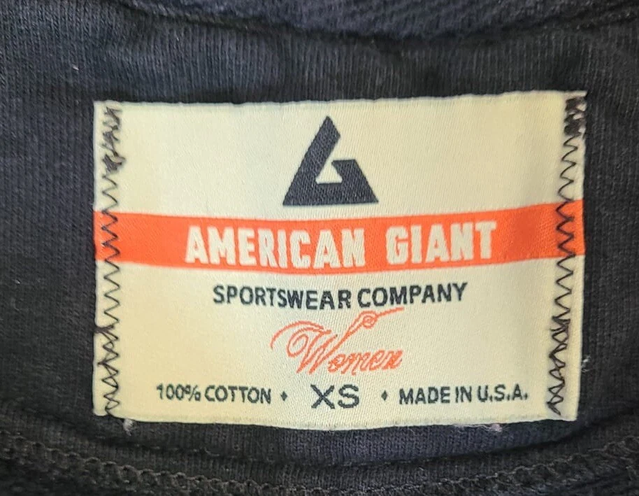 VETEMENTS Felpa con cappuccio pesante American Giant donna classica full zip taglia XS