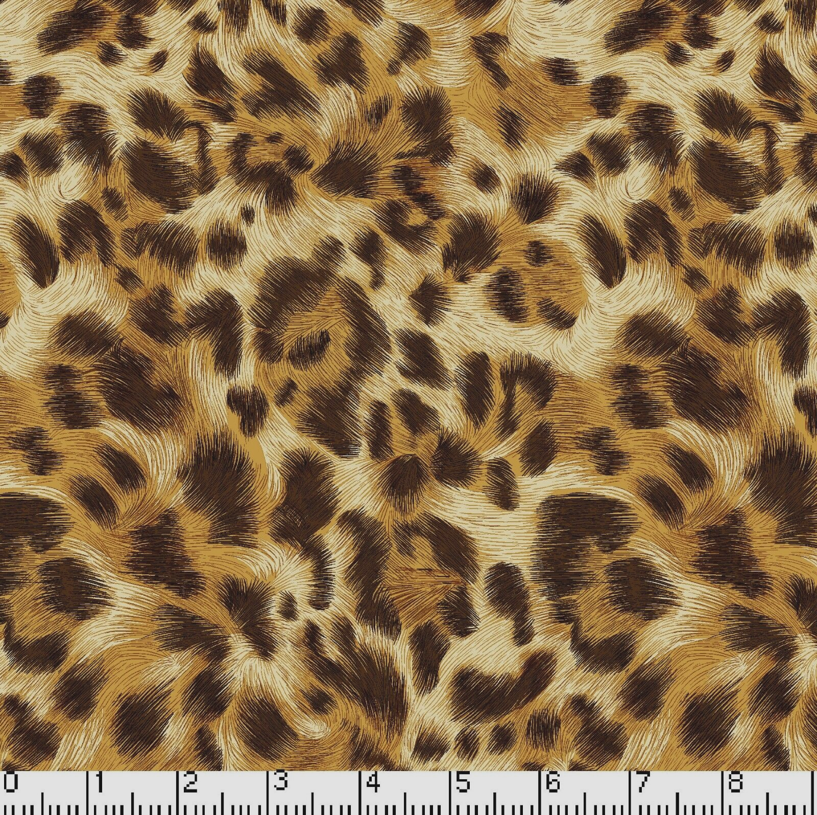 Jaquar Big Cat Safari Print Fabric 1 Yard 100% Cotton Q398 Animal Skin Design