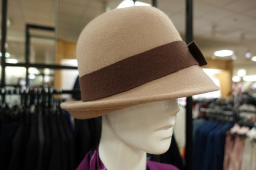 Beige Black Burgundy Red Green Women Wool Felt Bucket Fedora Hat Cap Winter - Picture 4 of 24