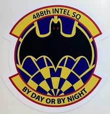 USAF 488th Intel Squadron By Day or By Night Sticker Waterproof D927