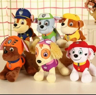 Peluches Pat Patrouille Lot De 6 Pieces neuves 12 cm paw patrol doudou marcus