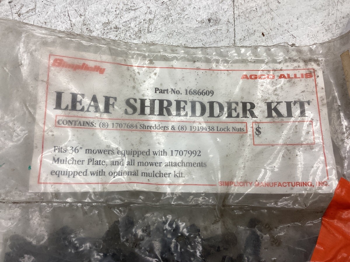 Simplicity 1686609 Leaf Shredder Kit (8 shredders/8 lock nuts) for 36’ mower