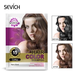 5pcs Coffee hair instant Dye Natural Hair Coloring Shampoo ...