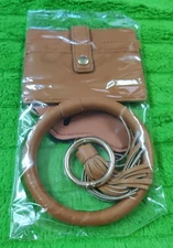 New BIHRTC Wristlet Wallet Keychain Lipstick Holder Leather Tassel Bracelet 