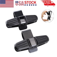 2PCS Universal Sun Visor Glasses Holder Sunglasses Cards Clips for Cars, Pickup